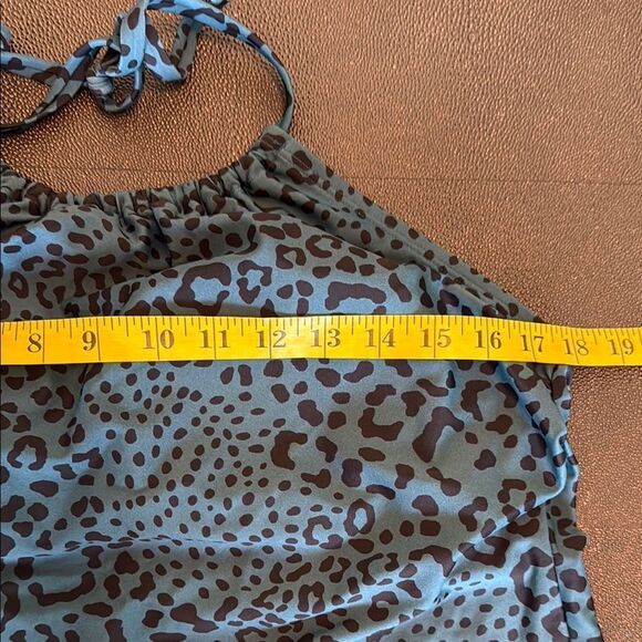 Kona Sol Teal and Black Takini Halter One Piece Swimwear size XL - Picture 4 of 5